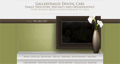 Desktop Screenshot of gallerysmilesdentalcare.com